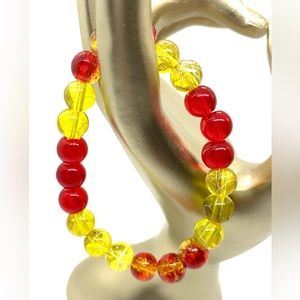 [Dynasty Glass] Pretty Glass Beaded Bracelet